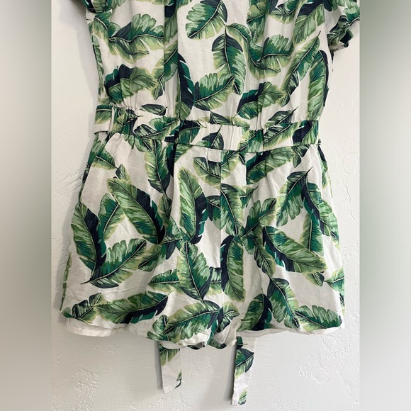 Amanda Uprichard Green Leaf Print Romper - Picture 9 of 11